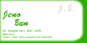 jeno bun business card