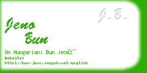 jeno bun business card